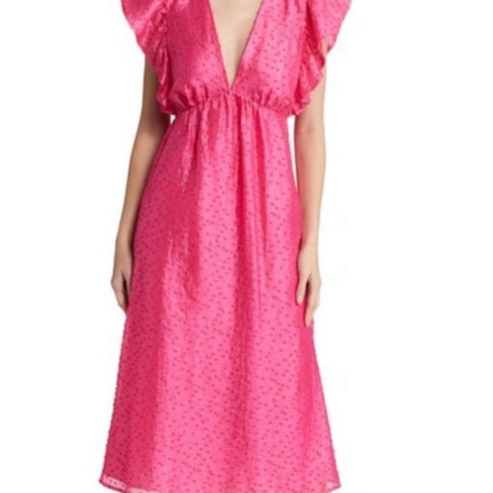 Chelsea28 Vibrant Pink Midi Dress
